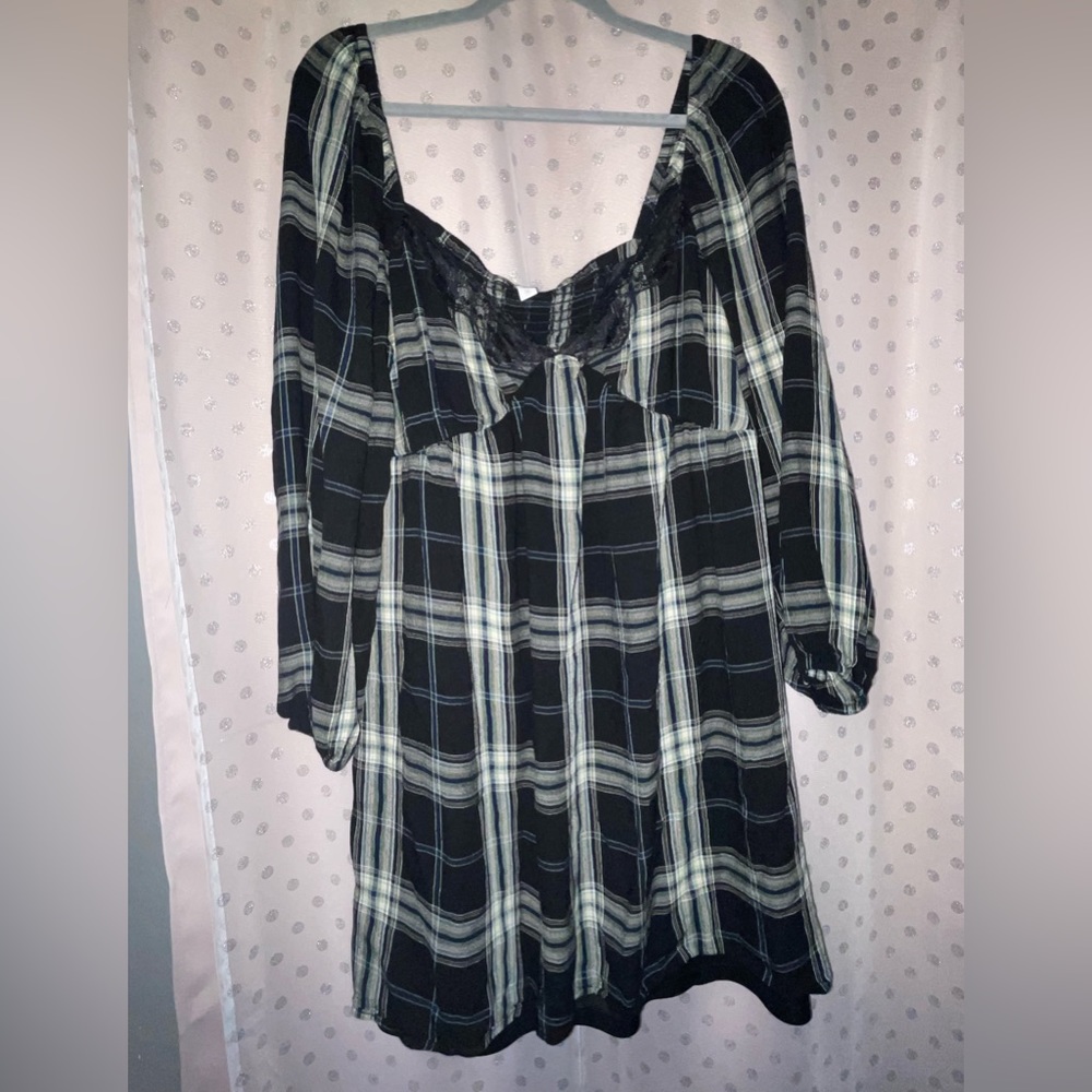 Mini flannel/plaided dress